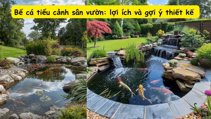 Bể cá tiểu cảnh sân vườn: lợi ích và gợi ý thiết kế