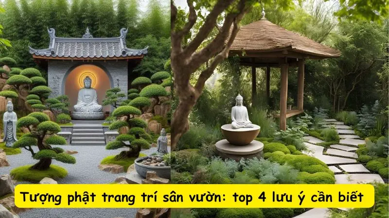 Tượng phật trang trí sân vườn: top 4 lưu ý cần biết