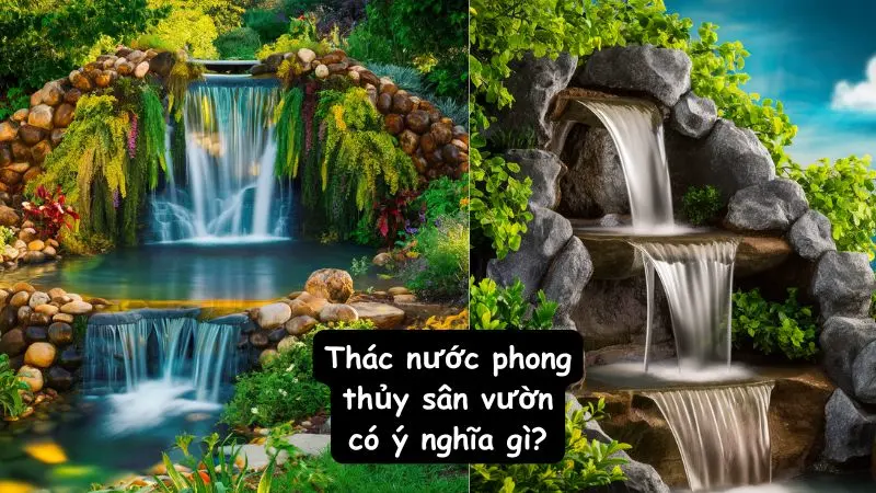 Thác nước phong thủy sân vườn có ý nghĩa gì?