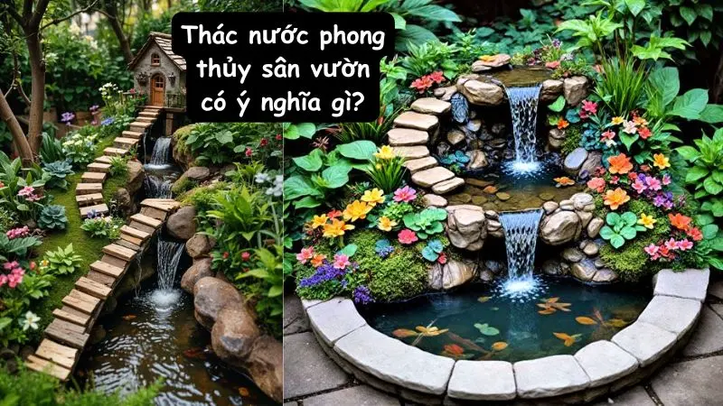 Thác nước phong thủy sân vườn có ý nghĩa gì?